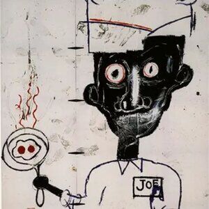 Jean-Michel Basquiat "EYES & EGGS" Reproduction Giclee Print 17"x11" Germany